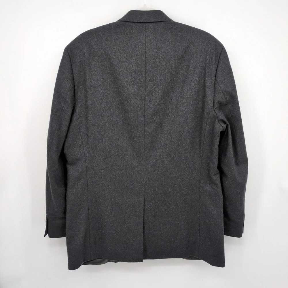Lauren Ralph Lauren Mens Wool Cashmere Blazer‎ Dark Gray Size 44L Quiet Luxury